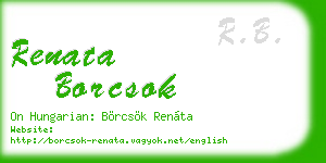 renata borcsok business card