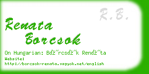 renata borcsok business card